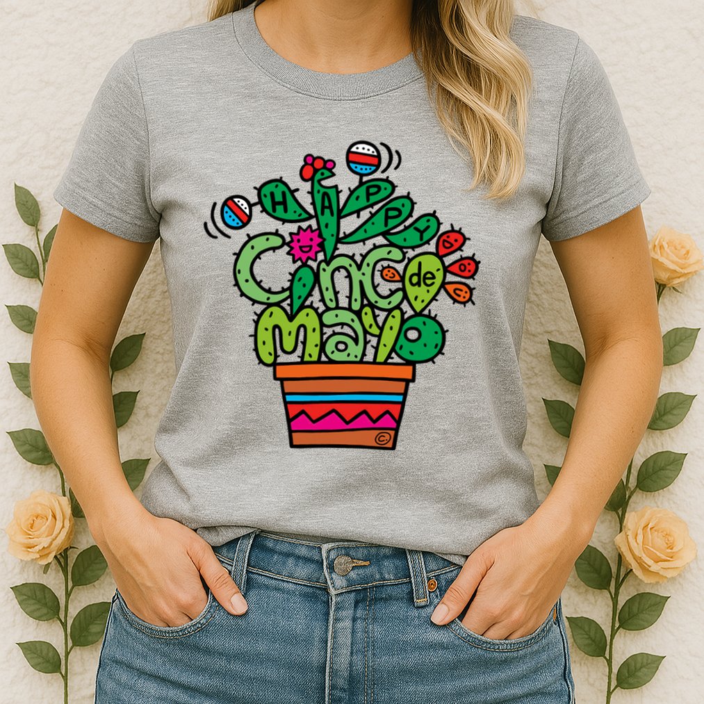 Happy Cinco De Mayo Cactus Womens T-Shirt