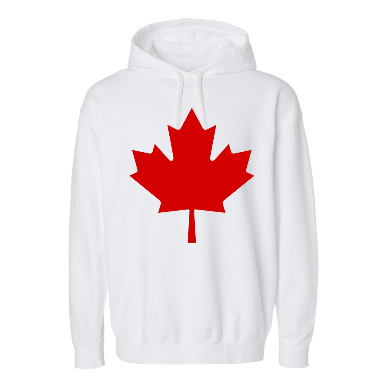 Happy Canada Day Canada Flag Garment-Dyed Fleece Hoodie