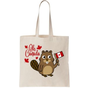 Happy Canada Day Funny Canadian Groundhog Flag Tote Bag