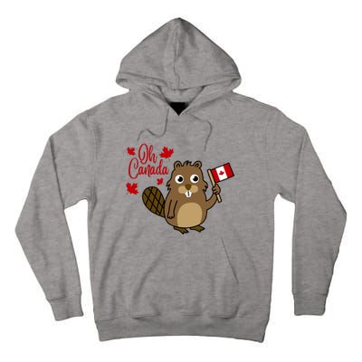 Happy Canada Day Funny Canadian Groundhog Flag Tall Hoodie