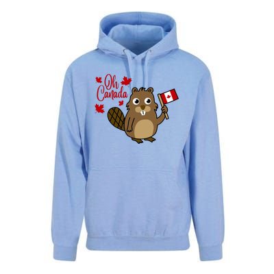 Happy Canada Day Funny Canadian Groundhog Flag Unisex Surf Hoodie