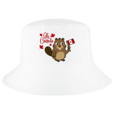 Happy Canada Day Funny Canadian Groundhog Flag Cool Comfort Performance Bucket Hat