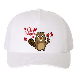 Happy Canada Day Funny Canadian Groundhog Flag Yupoong Adult 5-Panel Trucker Hat