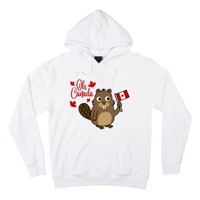 Happy Canada Day Funny Canadian Groundhog Flag Hoodie