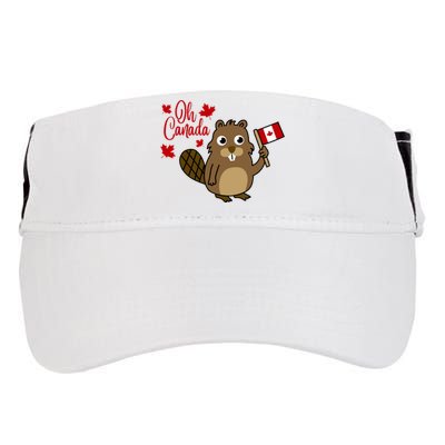 Happy Canada Day Funny Canadian Groundhog Flag Adult Drive Performance Visor