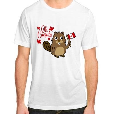 Happy Canada Day Funny Canadian Groundhog Flag Adult ChromaSoft Performance T-Shirt