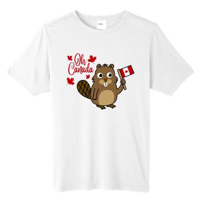 Happy Canada Day Funny Canadian Groundhog Flag Tall Fusion ChromaSoft Performance T-Shirt