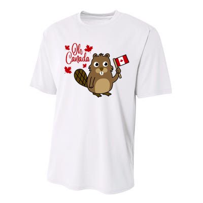 Happy Canada Day Funny Canadian Groundhog Flag Performance Sprint T-Shirt