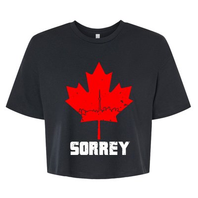 Happy Canada Day Sorrey Canada Canadian Maple Leaf Sorry Bella+Canvas Jersey Crop Tee