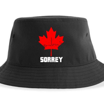 Happy Canada Day Sorrey Canada Canadian Maple Leaf Sorry Sustainable Bucket Hat