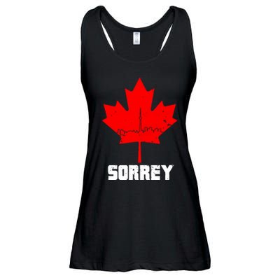 Happy Canada Day Sorrey Canada Canadian Maple Leaf Sorry Ladies Essential Flowy Tank