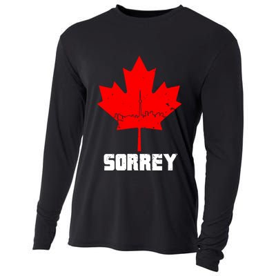 Happy Canada Day Sorrey Canada Canadian Maple Leaf Sorry Cooling Performance Long Sleeve Crew