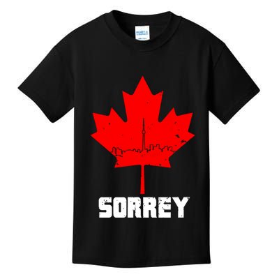 Happy Canada Day Sorrey Canada Canadian Maple Leaf Sorry Kids T-Shirt