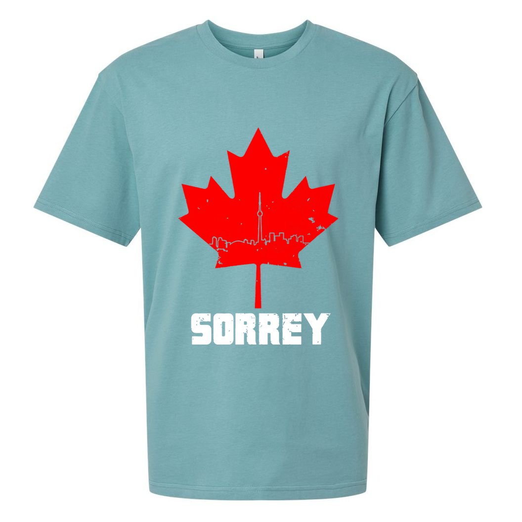 Happy Canada Day Sorrey Canada Canadian Maple Leaf Sorry Sueded Cloud Jersey T-Shirt