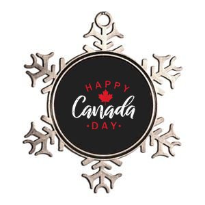 Happy Canada Day Funny Maple Leaf Canadian Flag Kids Metallic Star Ornament