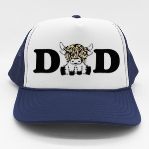 Highland Cow Dad Trucker Hat