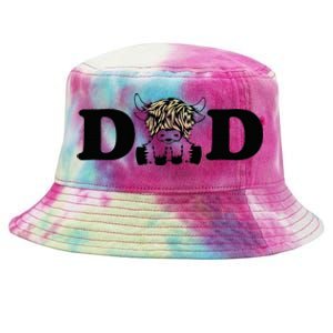 Highland Cow Dad Tie-Dyed Bucket Hat