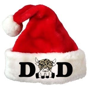 Highland Cow Dad Premium Christmas Santa Hat