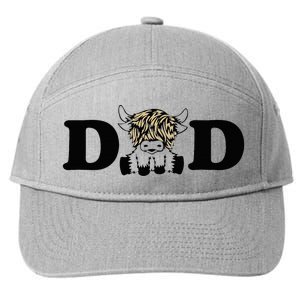 Highland Cow Dad 7-Panel Snapback Hat