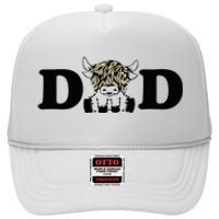 Highland Cow Dad High Crown Mesh Back Trucker Hat