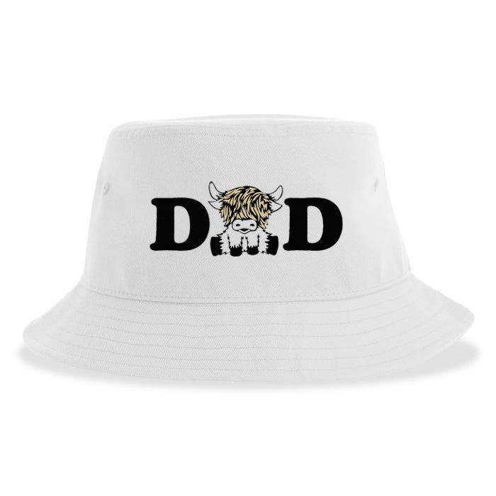 Highland Cow Dad Sustainable Bucket Hat