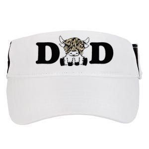 Highland Cow Dad Adult Drive Performance Visor