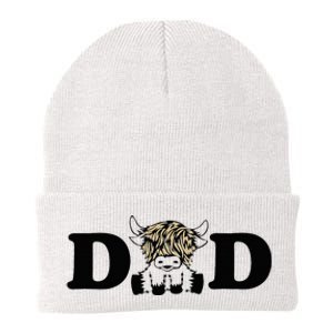 Highland Cow Dad Knit Cap Winter Beanie