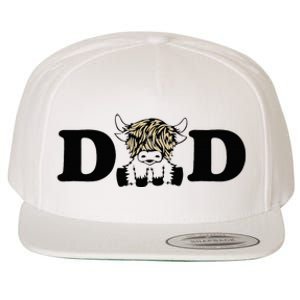 Highland Cow Dad Wool Snapback Cap