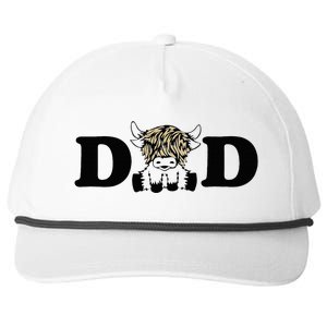 Highland Cow Dad Snapback Five-Panel Rope Hat