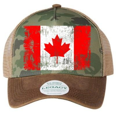 Happy Canada Day Distressed Canada Flag Legacy Tie Dye Trucker Hat