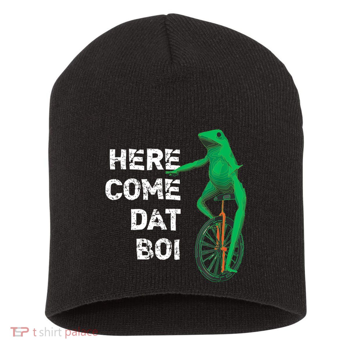 Here Come Dat Boi Short Acrylic Beanie