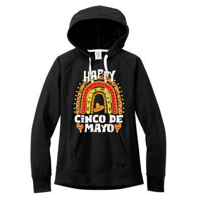 Happy Cinco De Mayo Rainbow Mexican Fiesta Mexican Festival Women's Fleece Hoodie