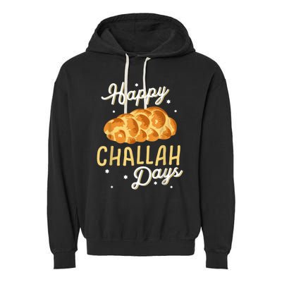 Happy Challah Days Hanukkah Chanukah Funny Jewish Bread Garment-Dyed Fleece Hoodie