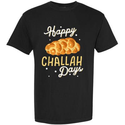 Happy Challah Days Hanukkah Chanukah Funny Jewish Bread Garment-Dyed Heavyweight T-Shirt