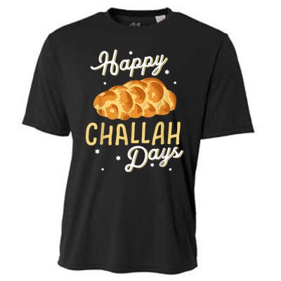 Happy Challah Days Hanukkah Chanukah Funny Jewish Bread Cooling Performance Crew T-Shirt