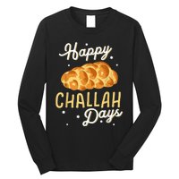 Happy Challah Days Hanukkah Chanukah Funny Jewish Bread Long Sleeve Shirt