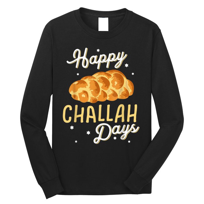 Happy Challah Days Hanukkah Chanukah Funny Jewish Bread Long Sleeve Shirt