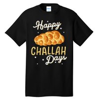 Happy Challah Days Hanukkah Chanukah Funny Jewish Bread Tall T-Shirt