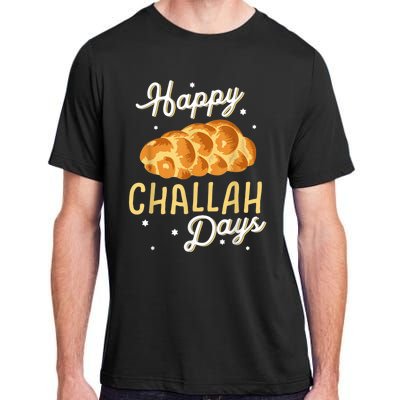 Happy Challah Days Hanukkah Chanukah Funny Jewish Bread Adult ChromaSoft Performance T-Shirt