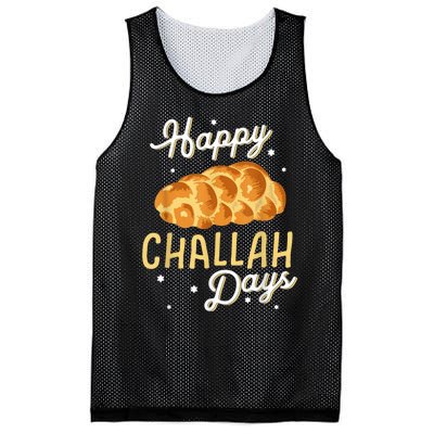 Happy Challah Days Hanukkah Chanukah Funny Jewish Bread Mesh Reversible Basketball Jersey Tank