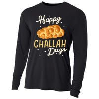 Happy Challah Days Hanukkah Chanukah Funny Jewish Bread Cooling Performance Long Sleeve Crew