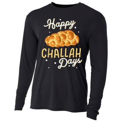 Happy Challah Days Hanukkah Chanukah Funny Jewish Bread Cooling Performance Long Sleeve Crew