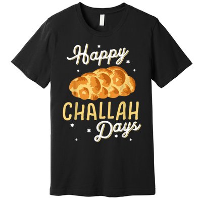 Happy Challah Days Hanukkah Chanukah Funny Jewish Bread Premium T-Shirt