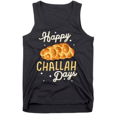 Happy Challah Days Hanukkah Chanukah Funny Jewish Bread Tank Top