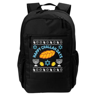 Happy Challah Days Funny Hanukkah Jewish Ugly Christmas  Daily Commute Backpack