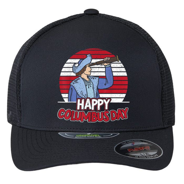Happy Columbus Day Christopher Columbus Italian Navigator TShirt Flexfit Unipanel Trucker Cap