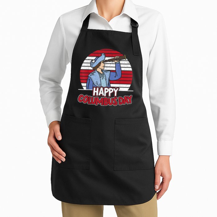 Happy Columbus Day Christopher Columbus Italian Navigator TShirt Apron