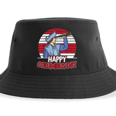 Happy Columbus Day Christopher Columbus Italian Navigator TShirt Sustainable Bucket Hat