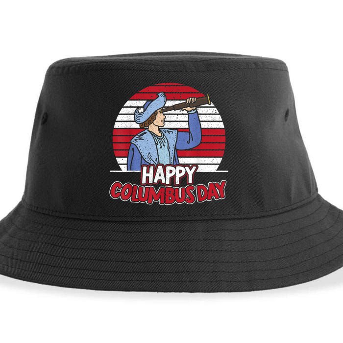 Happy Columbus Day Christopher Columbus Italian Navigator TShirt Sustainable Bucket Hat