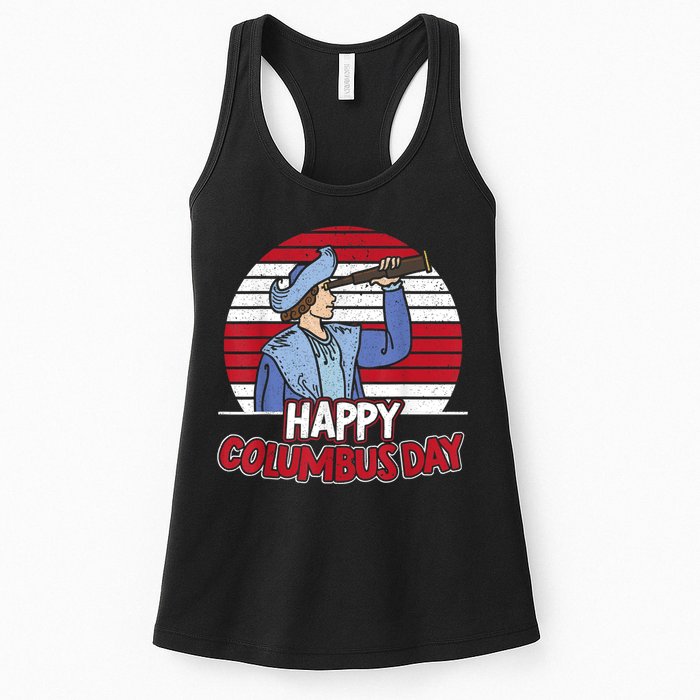 Happy Columbus Day Christopher Columbus Italian Navigator TShirt Womens Tank Top